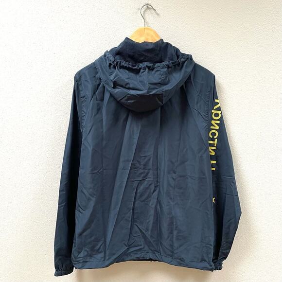 Chrystie NYC OG Logo Windbreaker Jacket in Navy Blue & Yellow Men's Medium $125 - Picture 3 of 10